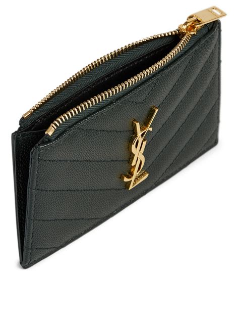 ysl card holder zip